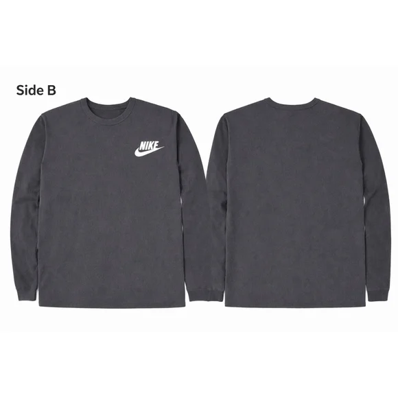 Vintage Nike Reversible Long Sleeve Shirt M/L Blue Gray Y2K - Picture 3 of 4